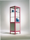 Säulenvitrine 50x180x50 cm, Sicherheitsglas, geschlossenes Unterteil