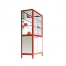 Aluminiumvitrine mit Sicherheitsglas und integriertem Unterschrank