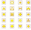 Symbolbogen, gelb (MSB-Gelb)