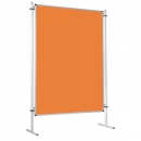 Moderationswand, Coronaschutzwand mit doppelseitigier Klettenstoffoberfl&auml;che Serie NSTT F