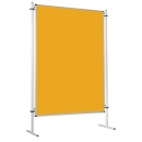 Moderationswand, Coronaschutzwand mit doppelseitigier Klettenstoffoberfl&auml;che Serie NSTT F