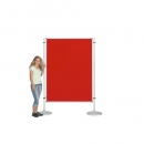 Moderationswand, Coronaschutzwand mit doppelseitigier Klettenstoffoberfl&auml;che Serie NSTT F