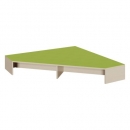 Eckpodest mit Linoleum-Deckplatte