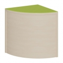 Viertelkreis-Eckpodest R 40 cm mit Linoleum-Deckplatte