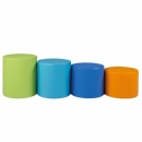 Spot Kinderhocker rund mit Stoffbezug, Sitzhöhe 25 cm