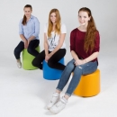 Spot Kinderhocker rund mit Kunstlederbezug, Sitzhöhe 25 cm