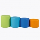 Spot Kinderhocker rund mit Kunstlederbezug B1, Sitzhöhe 25 cm