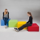 Sitzelement CUBE XL mit Stoff- oder Kunstlederbezügen