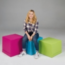 Polsterhocker CUBE  mit Stoff- oder Kunstlederbezügen