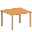 Tisch ZALOTTI 80x80 cm mit Linoleum-Belag, Tischhöhe wählbar