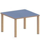 Tisch ZALOTTI 80x80 cm mit Linoleum-Belag, Tischhöhe wählbar