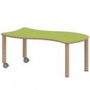 Tisch ZALOTTI mit Linoleum-Belag