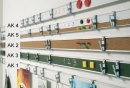 Bilderklemmleiste 100 cm Stahl weiß, magnethaftend