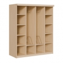 Liegepolsterregal mit Vorhang für 130-150 cm lange Polster, mit Fächern