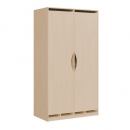 Liegepolsterschrank zweitürig, 227 cm hoch, oben Polster, unten Bettzeugfächer