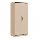 Liegepolsterschrank zweitürig, 227 cm hoch, oben Polster, unten Bettzeugfächer