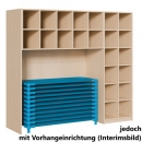 Regal für Bettzeug und Stapelliegen