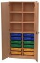 Materialschrank mit 12 flachen Modulboxen