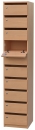 Klappen-Fächerschrank mit 10 Fächern, BxHxT 38 x 190 x 40 cm