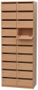 Klappen-Fächerschrank BxHxT 74x190x40 cm mit 2x10 Fächerklappen