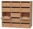 Klappen-Fächerschrank als Aufsatzschrank BxHxT 91x80x40 cm