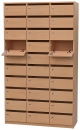 Klappen-Fächerschrank BxHxT 110x190x40 cm mit 30 Fächerklappen