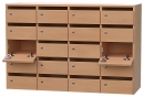 Klappen-Fächerschrank als Aufsatzschrank BxHxT 120x80x40 cm