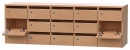 Klappen-Fächerschrank als Aufsatzschrank BxHxT 150x50x40 cm