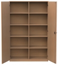 Materialschrank mit 2 T&uuml;ren und 10 F&auml;chern