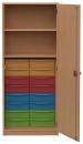 Materialschrank mit 16 flachen Modulboxen