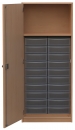 Materialschrank mit 20 flachen Modulboxen