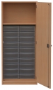 Materialschrank mit 20 flachen Modulboxen