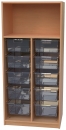 Materialschrank mit 14 hohen Modulboxen