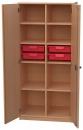 Materialschrank mit 4 flachen Modulboxen