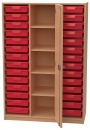 Materialschrank mit 28 flachen Modulboxen
