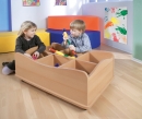 Bücher- und Spielekiste Welle mit 6 Fächern