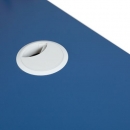 Einer-Computertisch B/H/T: 80x53x80 cm, mit Kabelkanal u. 3er Steckdose