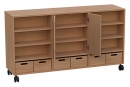 fahrbarer Raumteilerschrank