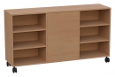 fahrbarer Raumteilerschrank