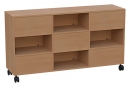 fahrbarer Raumteilerschrank
