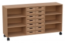 fahrbarer Raumteilerschrank