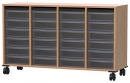 Materialcontainer fahrbar mit 24 flachen Modulboxen