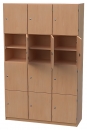 Lehrerfachschrank mit 3 x 4 abschlie&szlig;baren F&auml;chern