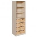 Korpus-Regal mit Materialk&auml;sten und offenen F&auml;chern