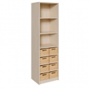 Korpus-Regal mit Materialk&auml;sten und offenen F&auml;chern