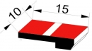 Kippmagnet, 10x15mm, 24-signalrot